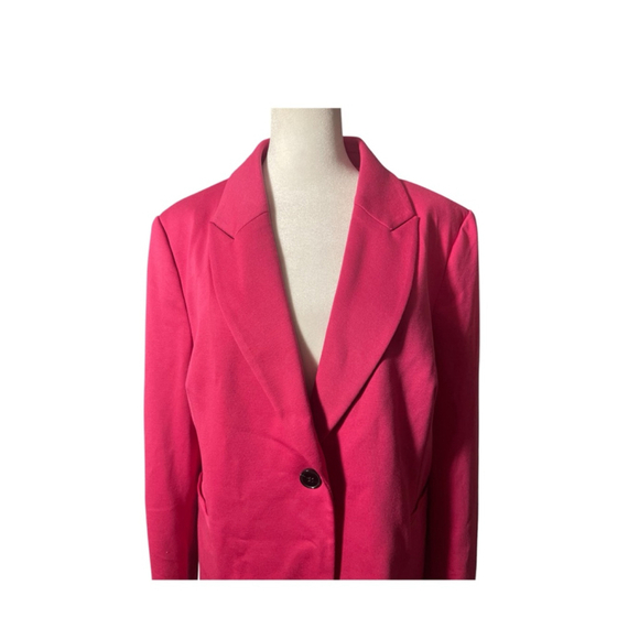 Women's Jules & Leopold Blazer Size XL Pink Hot Pink Single Button office church - Picture 3 of 6